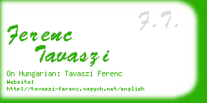 ferenc tavaszi business card